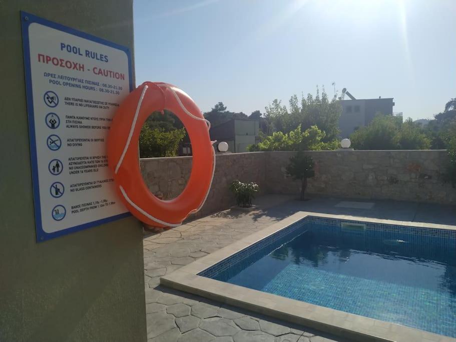 Greek Style Ground Floor Apartment & Pool Ialysos  Luaran gambar