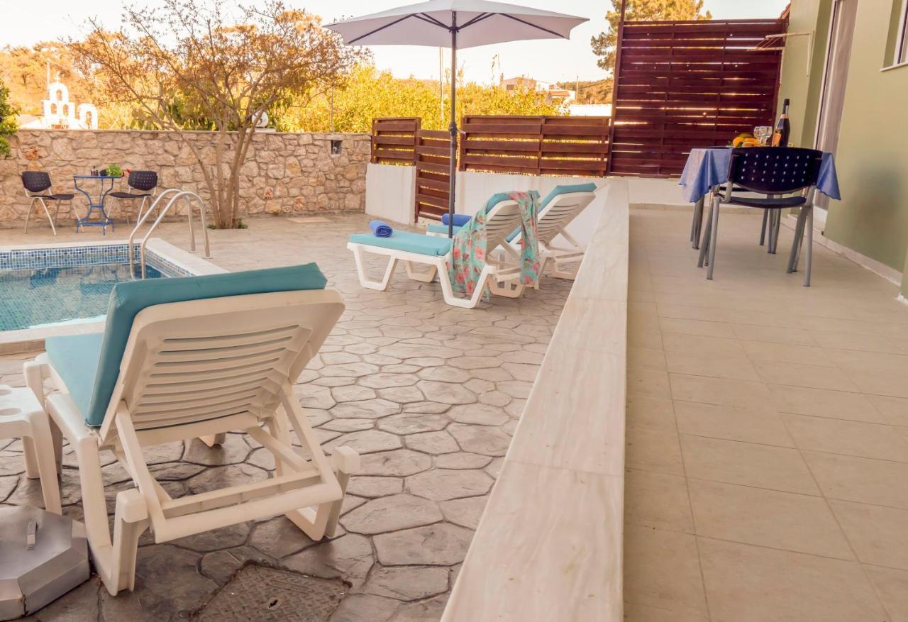 Greek Style Ground Floor Apartment & Pool Ialysos  Luaran gambar